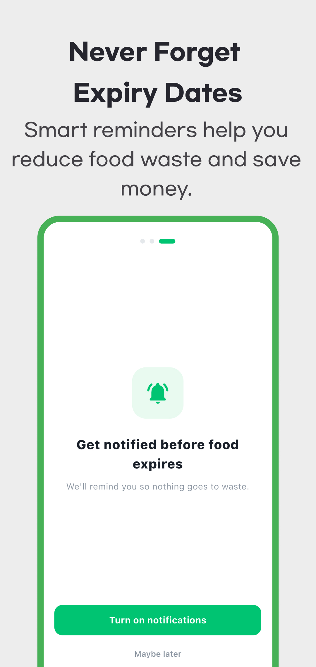 April 2026 English onboarding image asking whether to turn on expiry notifications